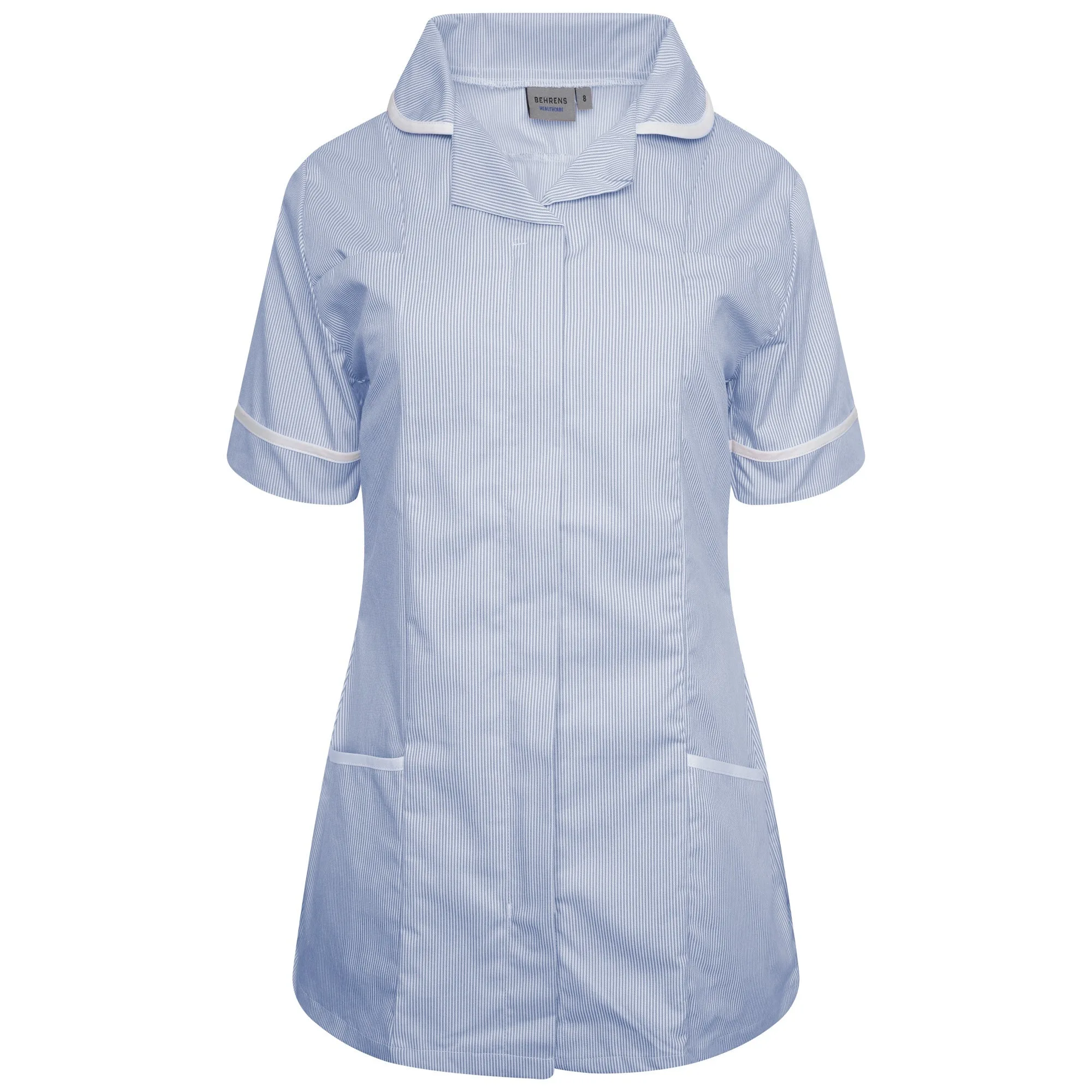 Ladies-Tunic-BLUE WHITE STRIPE-WHITE